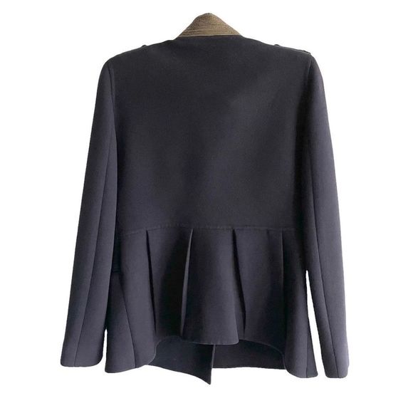 VALENTINO Wool Cashmere Embellished Soldier Asymmetrical Blazer Jacket Navy 14 - Picture 11 of 16